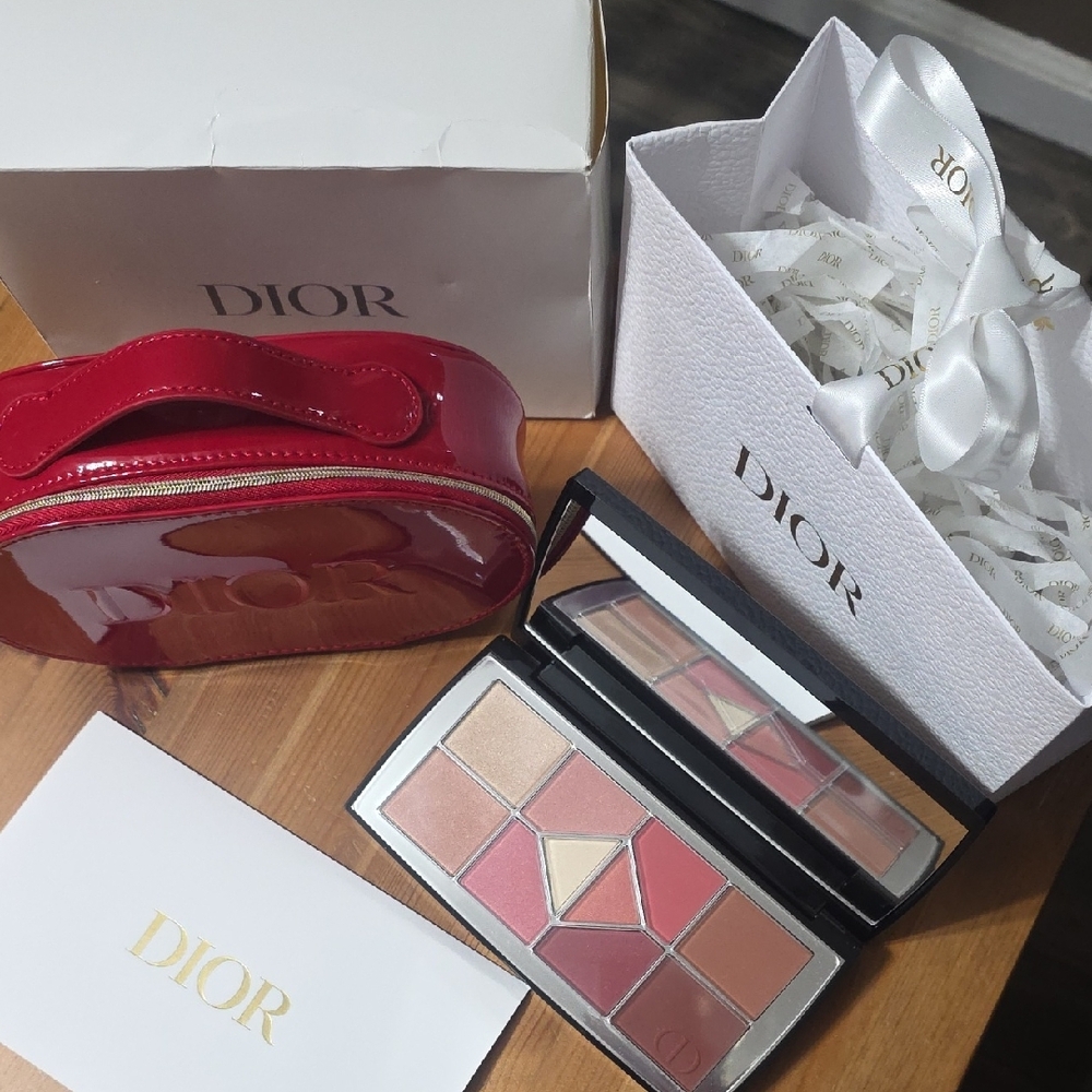 Dior Bundle Cosmetic Bag & Palette with Mirror Plus Box And Small Gift Bag - Picture 3 of 8